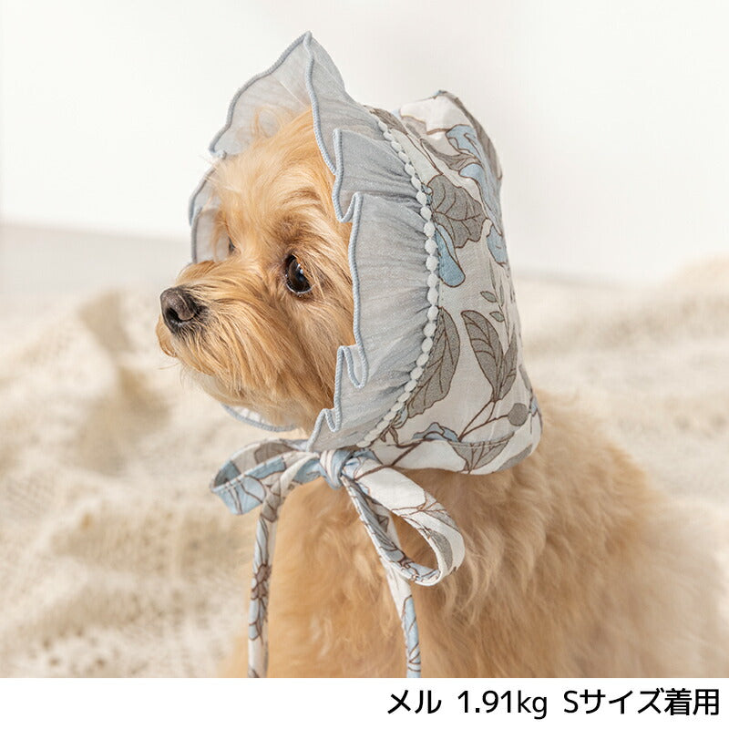 花柄フリル帽子 S/M/L Un TouTou -アントゥトゥ- 犬用 UT25SS ut252032