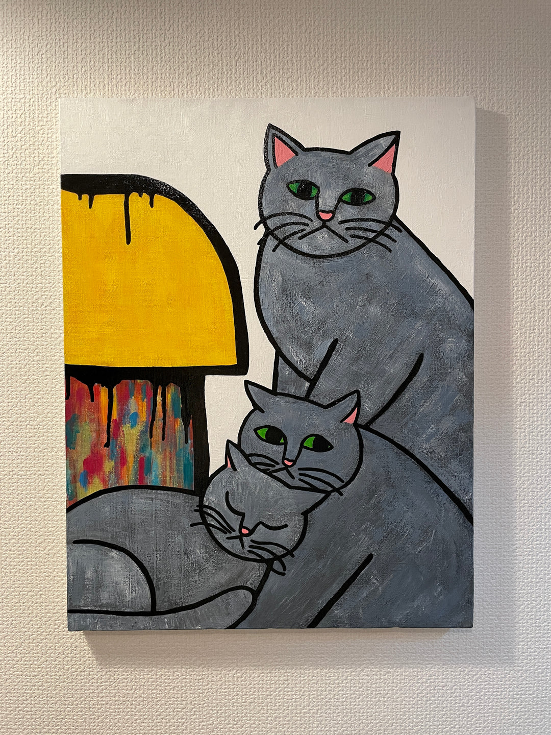 猫のいるおうち／momoe｜アート・絵画通販WASABI(ワサビ)