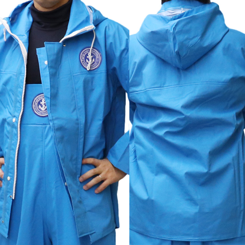 川島 クラフテルレインウエアー ダイヤコンドル ブルー パーカー