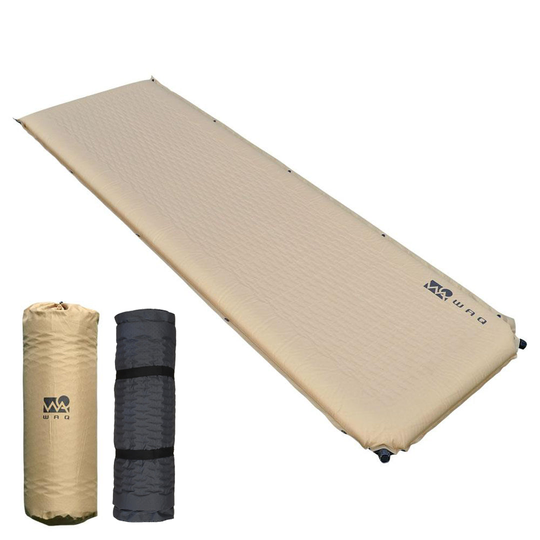 インフレータブル式マット 8cm WAQ 車中泊 キャンプ用インフレーター