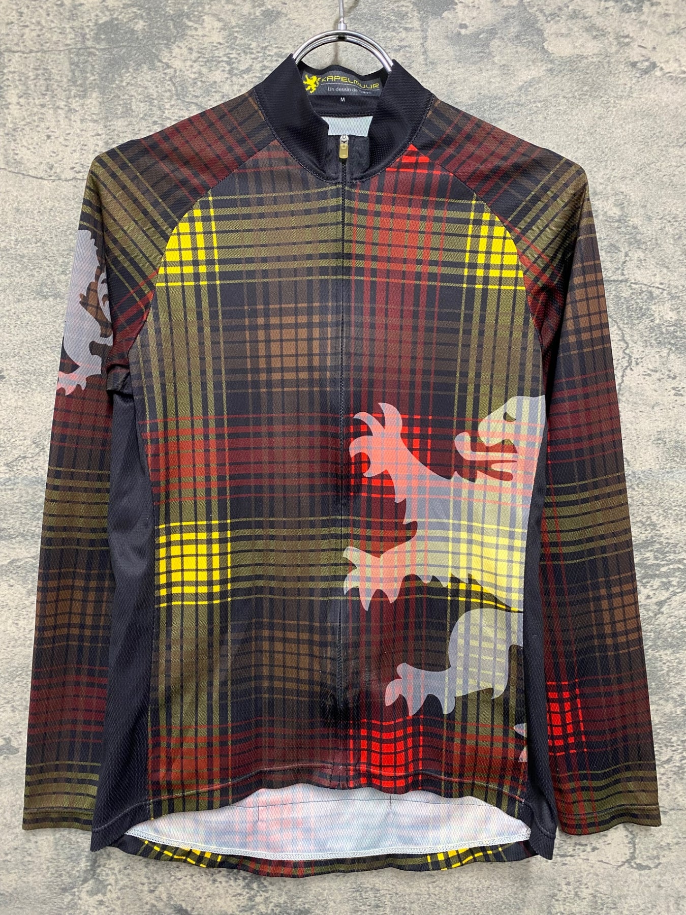 JS733 カペルミュール KAPELMUUR 長袖 サイクルジャージ M 黒 黄 赤