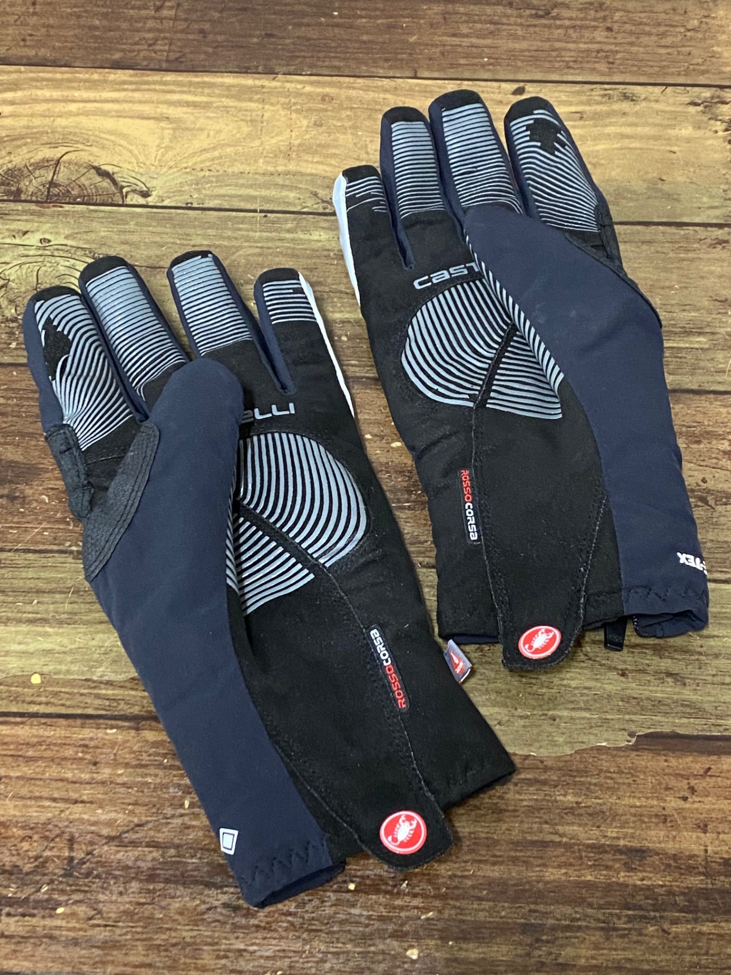 JY252 カステリ CASTELLI GORE-TEX 長指 グローブ 厚手 裏起毛 L ※指先