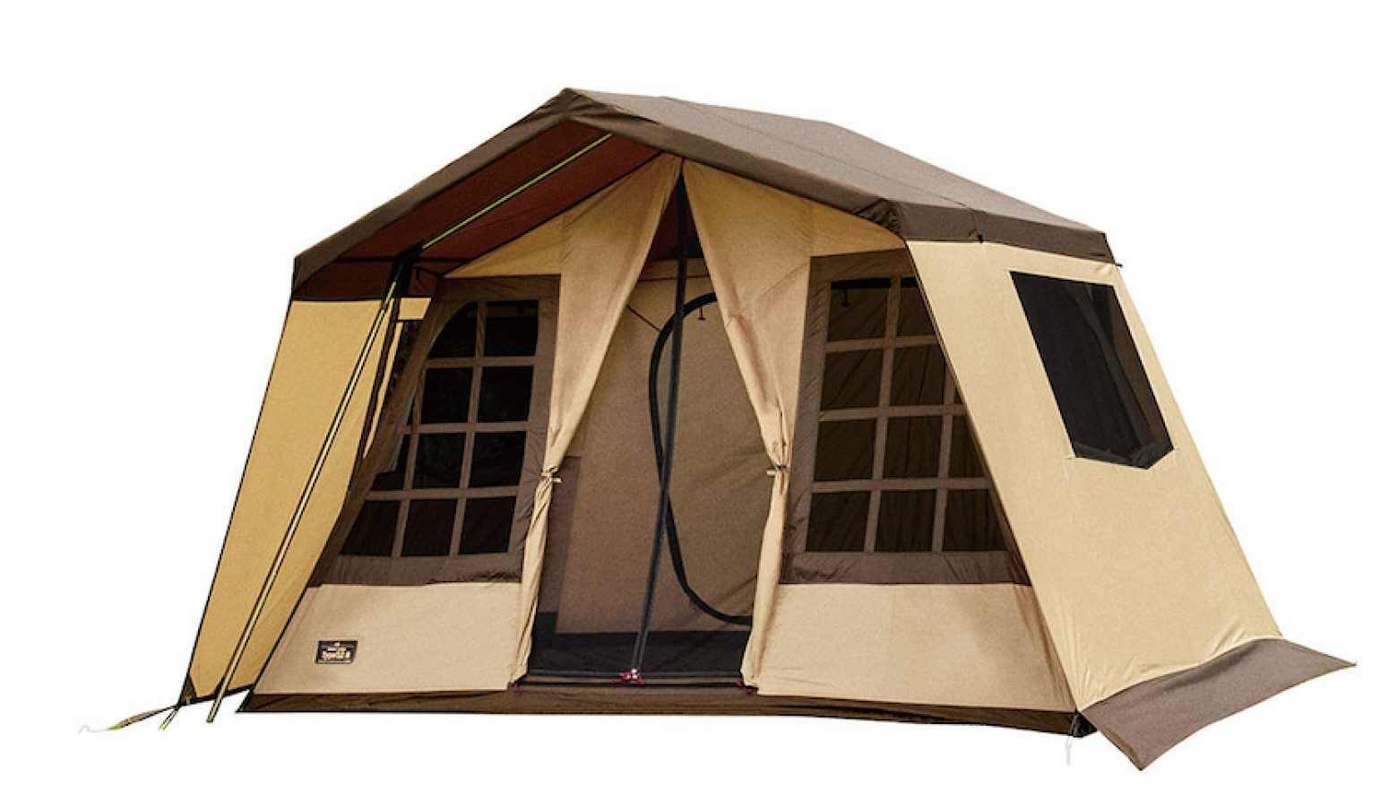 レトロな外観がソソるogawaの名作ロッジ型テントが、TC素材をまとって