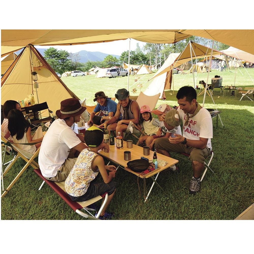 snow peak ワンアクションローテーブル竹 LV-100TR: キャンプ