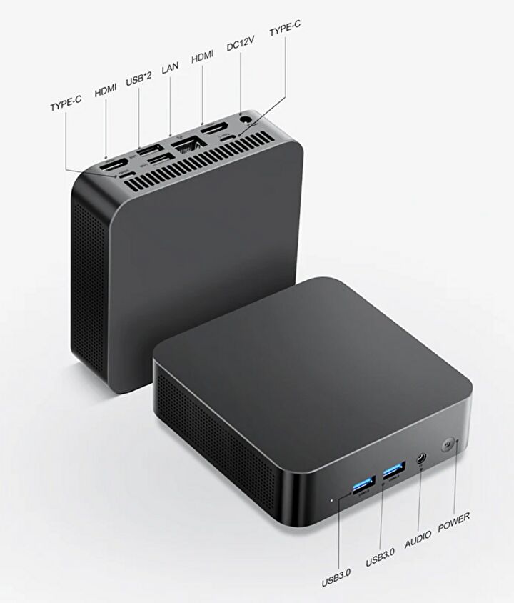 Chatreey T9、PD対応 フル機能のUSB-C搭載のN100 ミニPC。M.2 SSDを