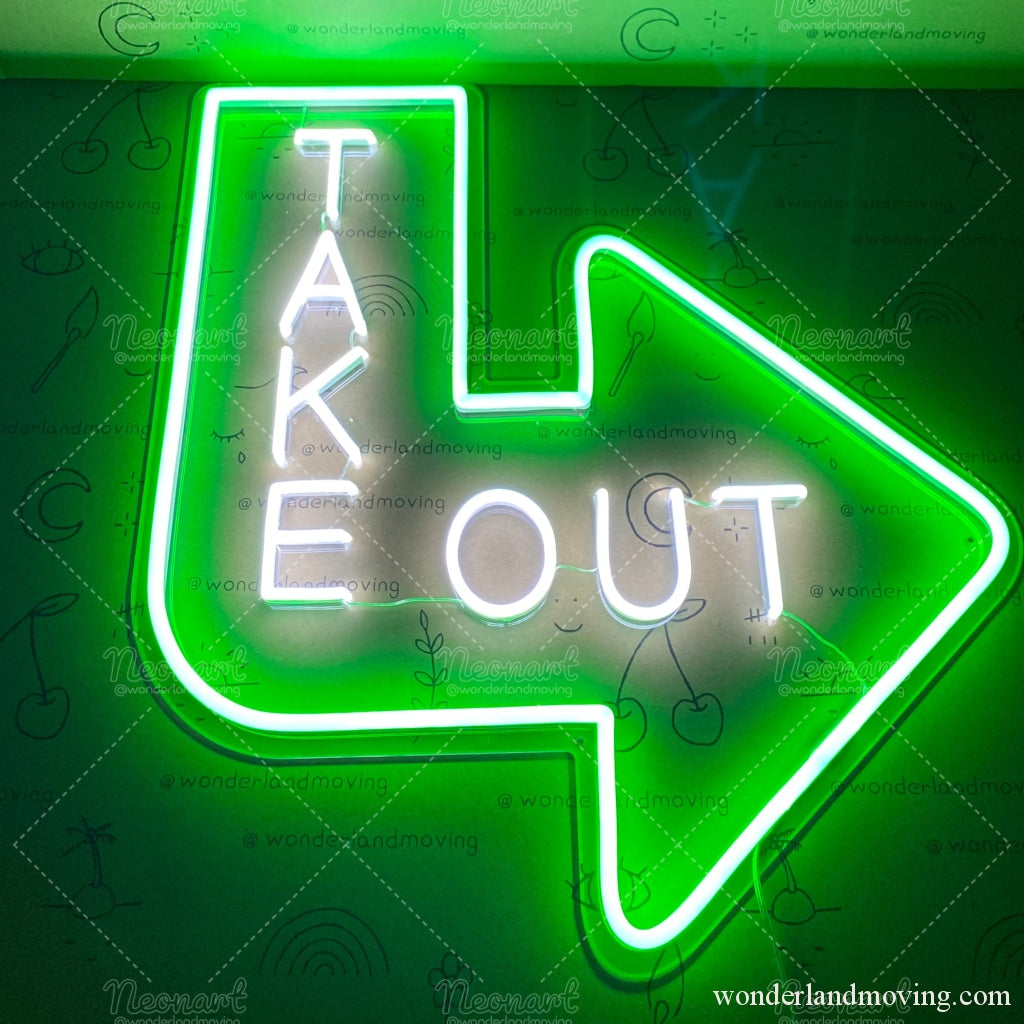 TAKE OUT テイクアウトネオン看板 – wonderlandmoving