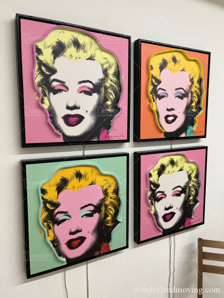 Marilyn Monroe 額縁付きネオンアート 「4点セット」 – wonderlandmoving