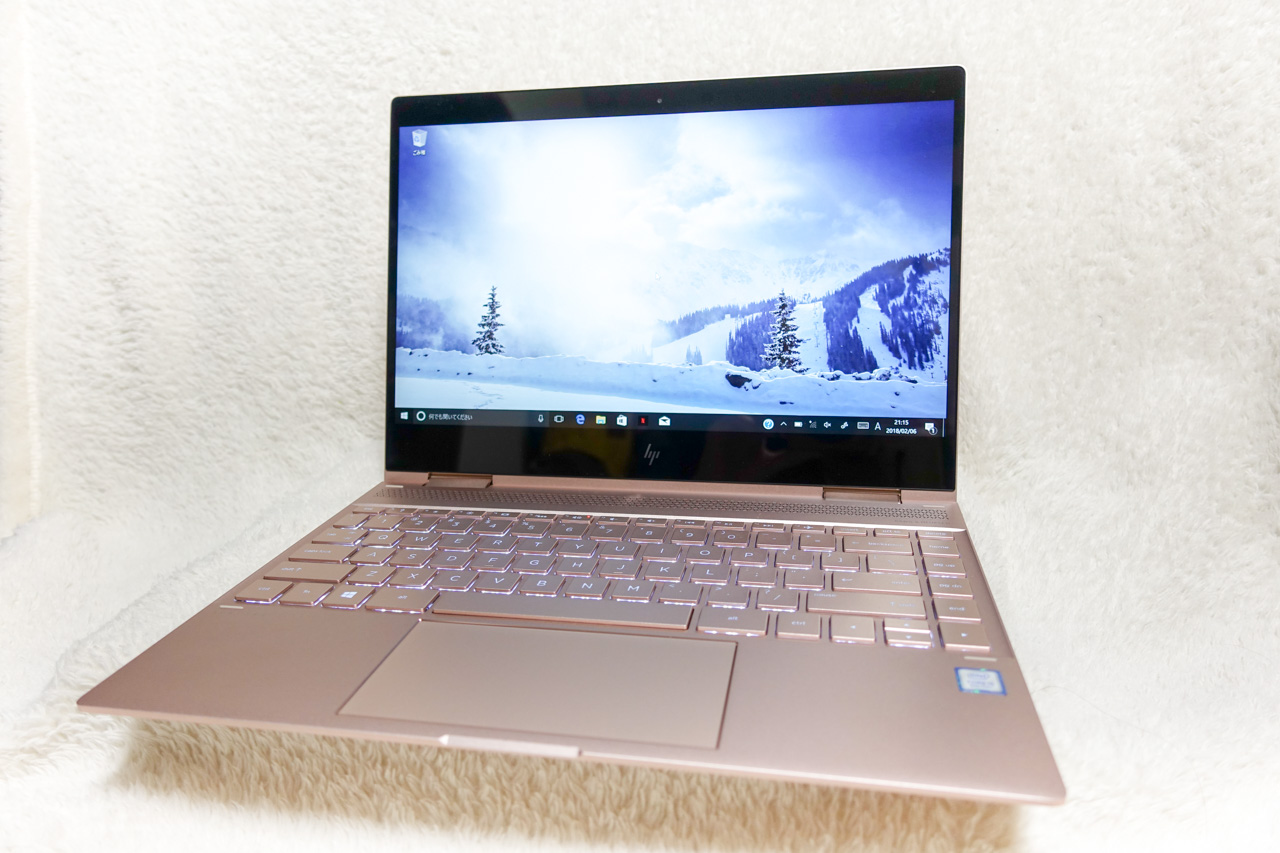 オトナのローズピンクをまとった高級感あふれるノートパソコン hp