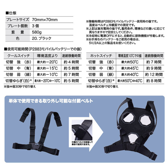 2025年】HOOH PM888 マルチペルチェ 【リュックに装着可能】【直付け