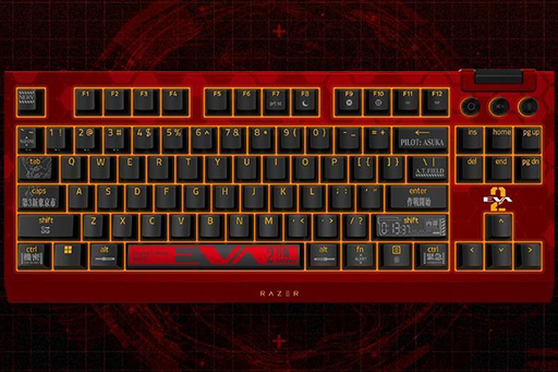 エヴァンゲリオン2号機デザインのRazer製ゲーマー向けキーボードや