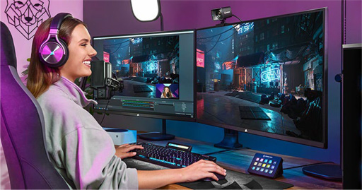 量子ドットIPS液晶を採用した2560×1440ドット240Hz表示のCorsair製32型