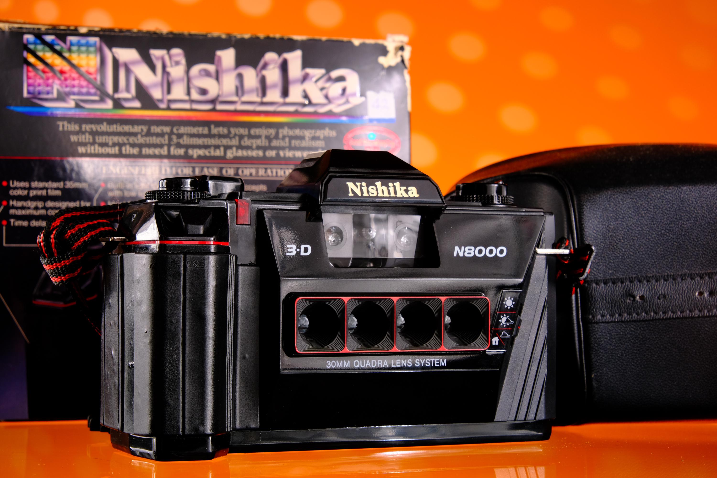 Nishika N8000 4 Lens 3D Gif 35mm Film Camera Tested Working