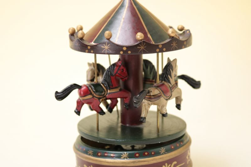 レトロ玩具】オルゴールメリーゴーランドジュエリーケース
