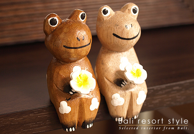 かわいいカエル(カップル)の置物 通販｜《公式》アジアン・バリ雑貨