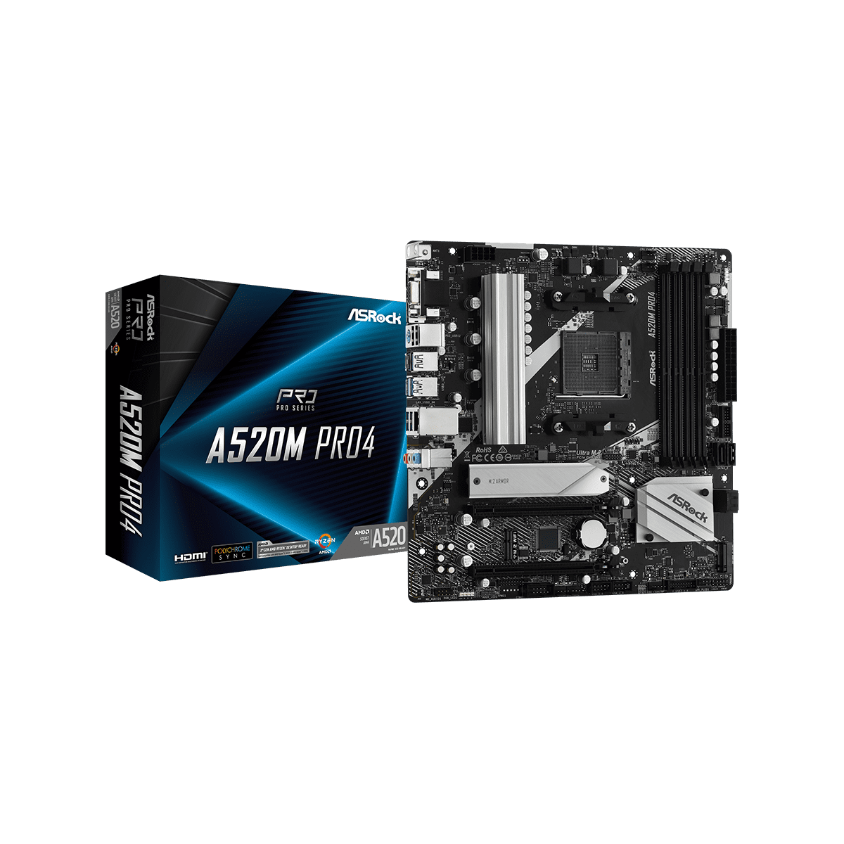 A520M Pro4 | ASRock(アスロック) Socket AM4 AMD A520 MicroATX