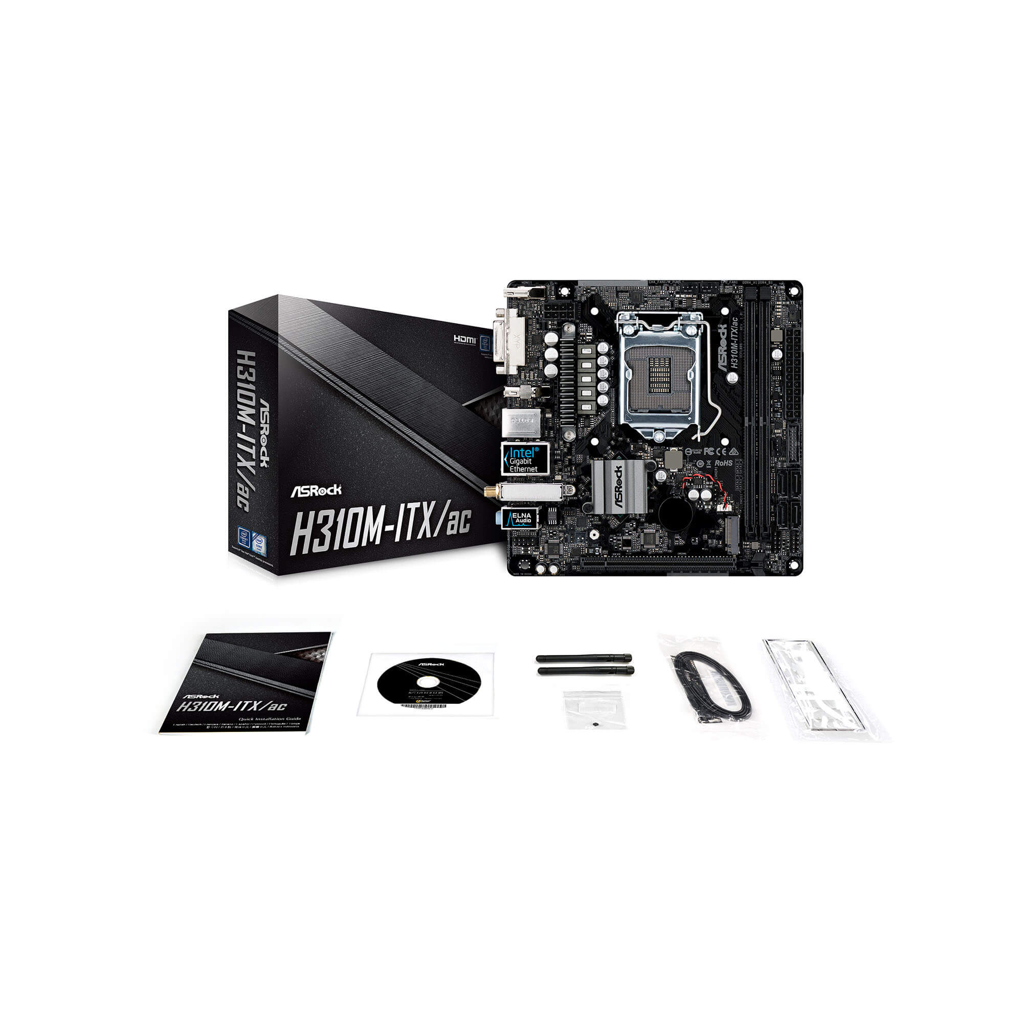 H310M-ITX/ac | ASRock(アスロック) LGA1151 Intel H310 MiniITX