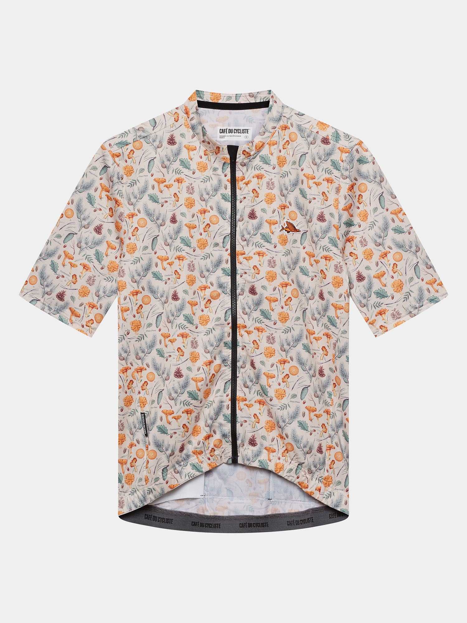 Men's Cycling Jersey Fleurette Chanterelle Chalk – Café du