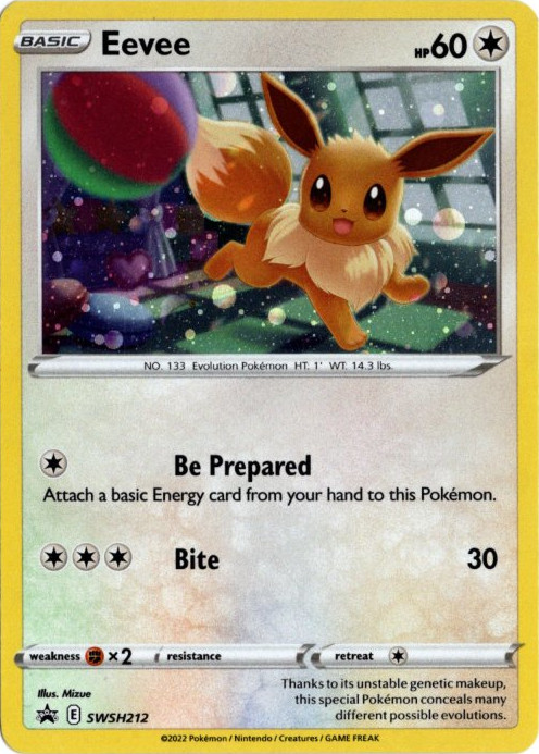 イーブイ 海外版 英語版 ホロ プロモ Eevee - SWSH212 -【Card Chicken】