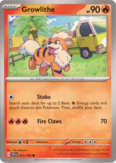 ガーディ 海外版 英語版 Growlithe - 031/198 -【Card Chicken】