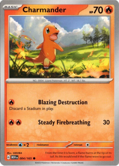 ヒトカゲ 海外版 英語版 Charmander - 004/165 -【Card Chicken】
