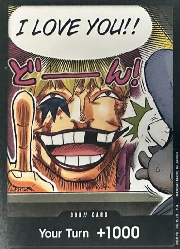状態A-〕ドン!!カード(英語版/I LOVE YOU!!/コラソン&ロー)【-】{-}