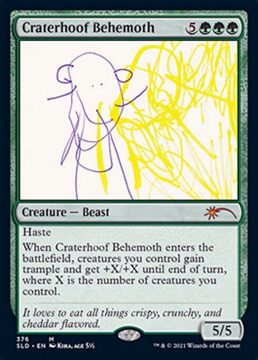 376)孔蹄のビヒモス/Craterhoof Behemoth《英語》【SLD】