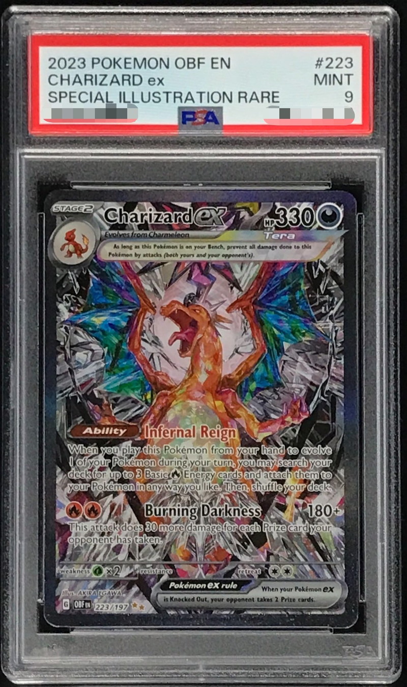 PSA9鑑定済〕リザードンex(英語版)【SAR】{223/197}