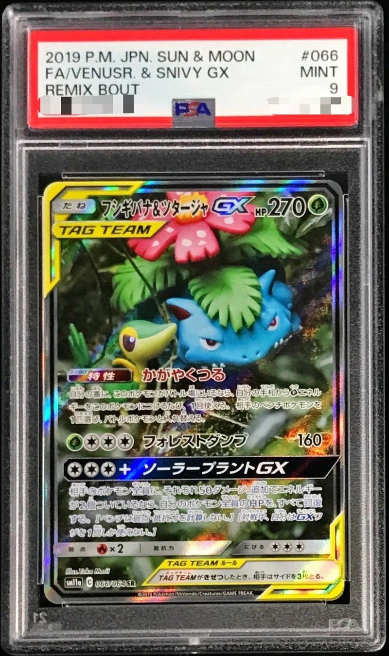 PSA9鑑定済〕フシギバナ＆ツタージャGX(SA)【SR】{066/064}