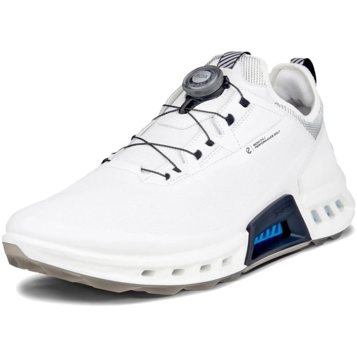 ECCO BIOM C4 BOA Golf Shoes White/Black - Carl's Golfland