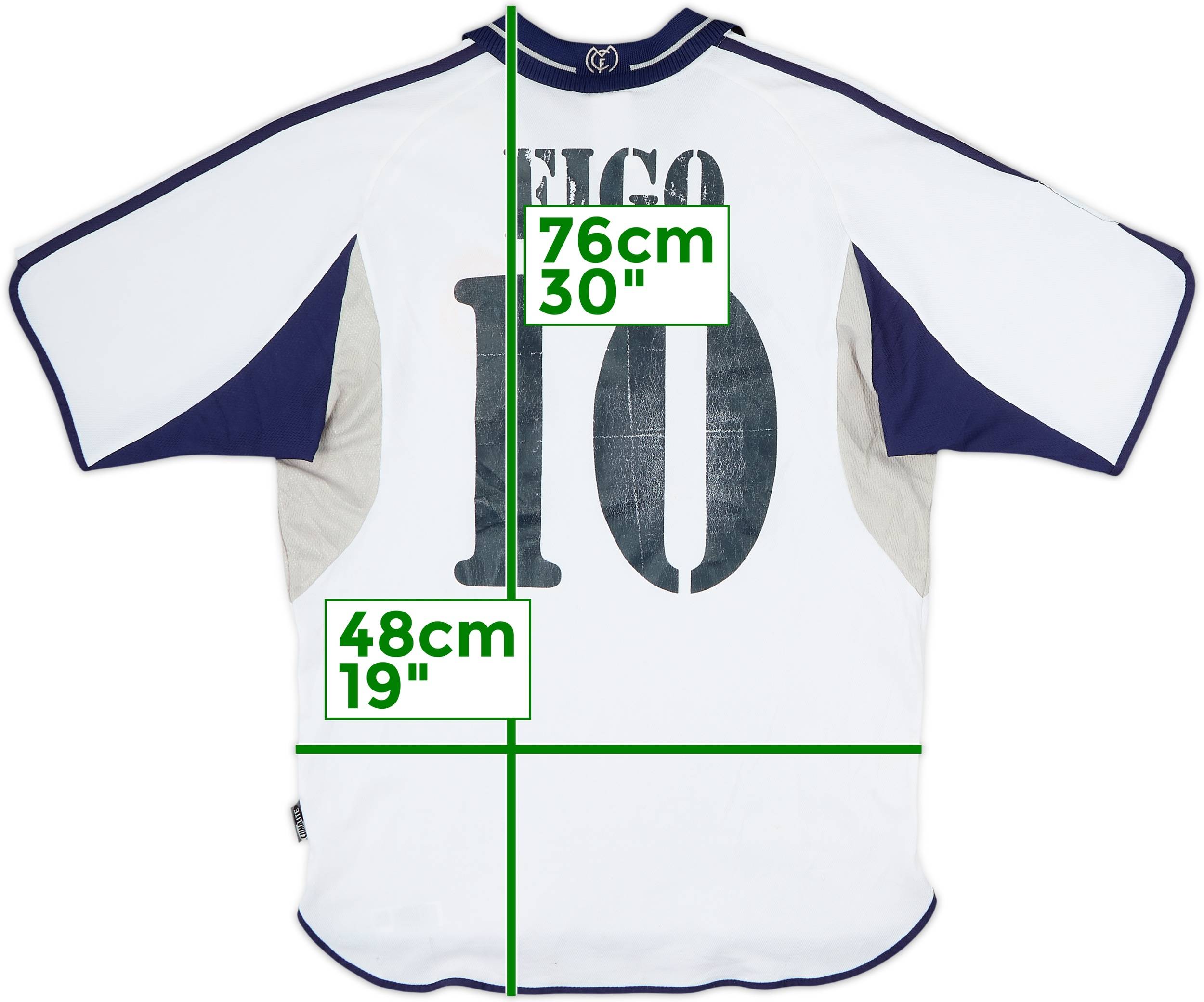 2000-01 Real Madrid Home Shirt Figo #10 - 5/10 - (S)