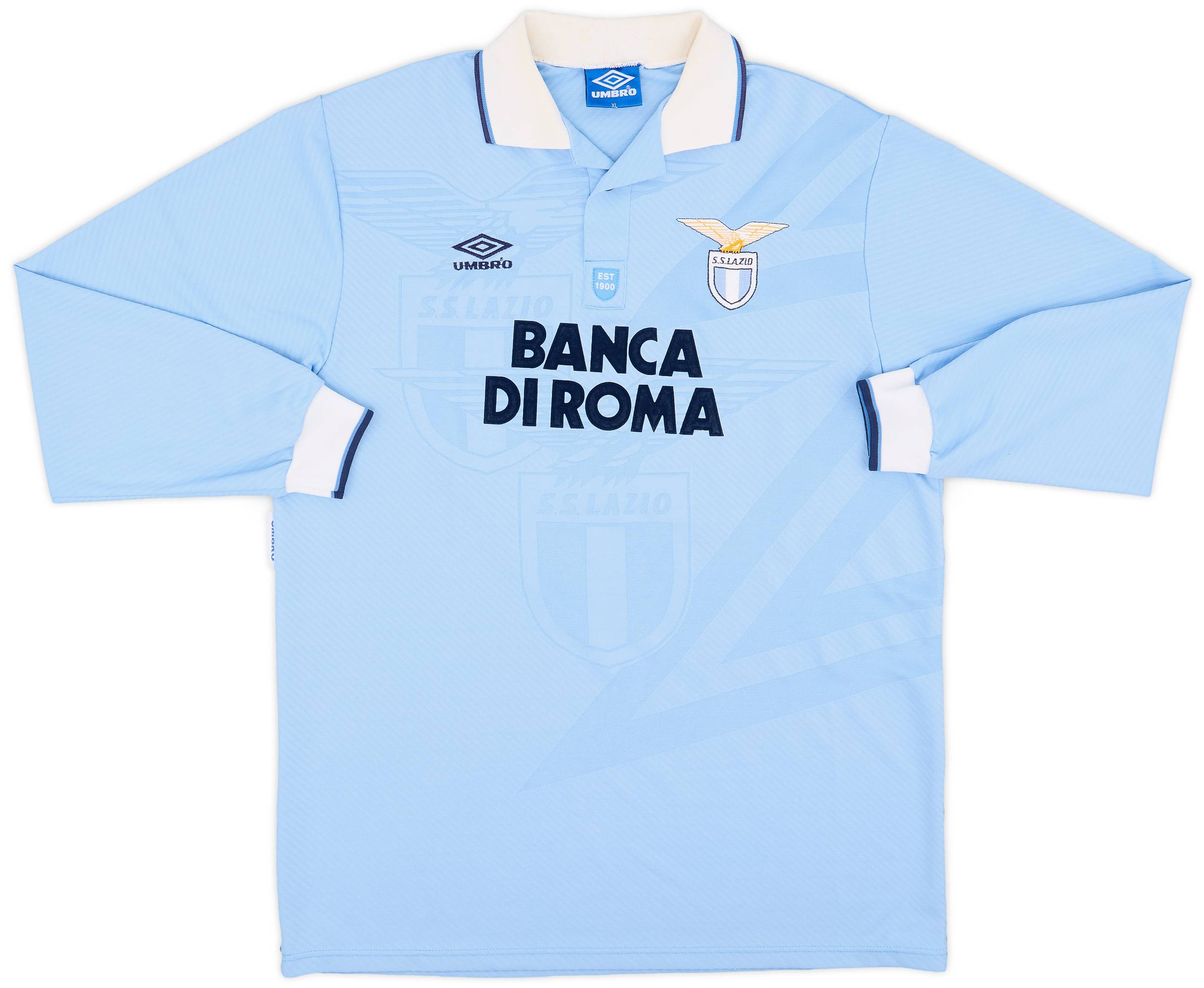 1993-95 Lazio Match Issue Home L/S Shirt #15