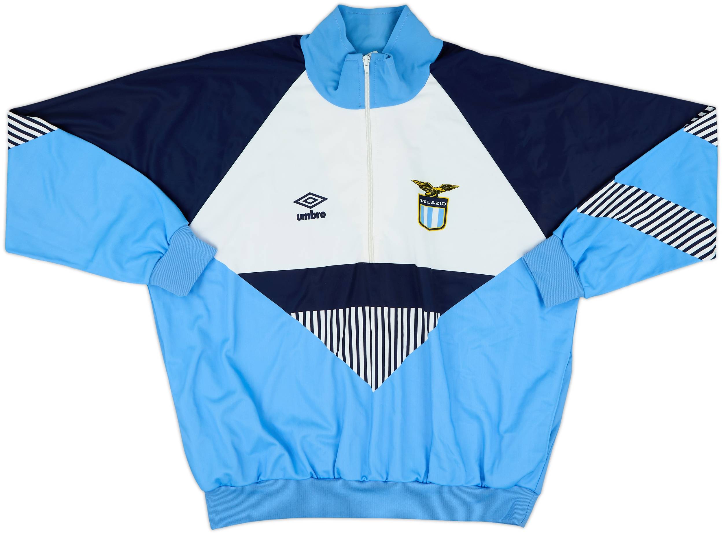 1990-92 Lazio Umbro 1/2 Zip Track Jacket - 9/10 - (L)