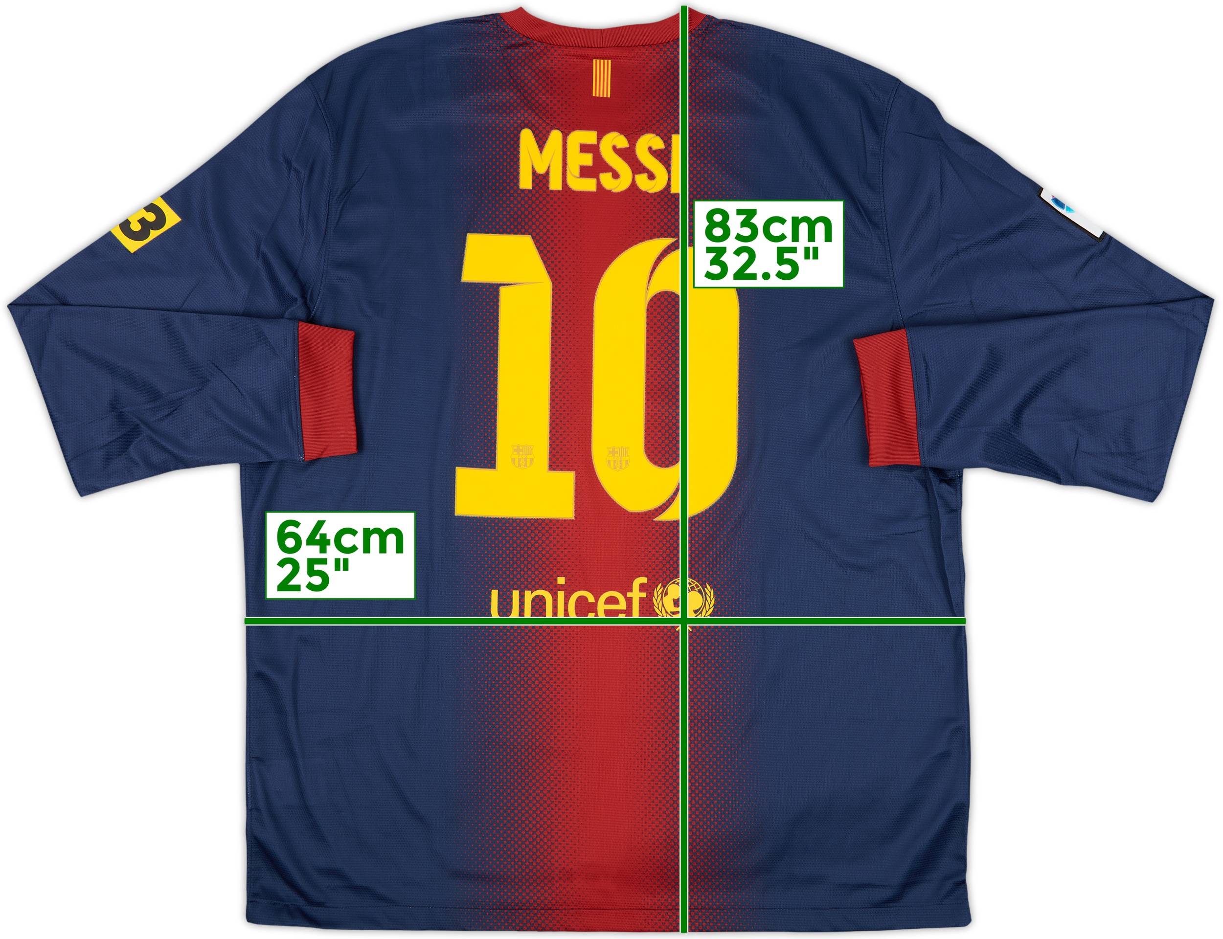 2012-13 Barcelona Home L/S Shirt Messi #10 (XXL)