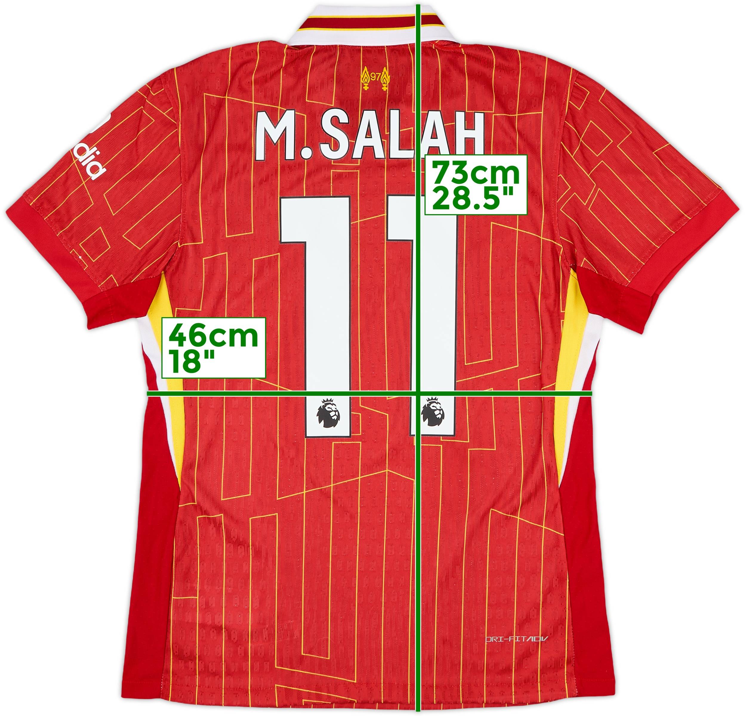 2024-25 Liverpool Authentic Home Shirt M.Salah #11 - 8/10 - (L)