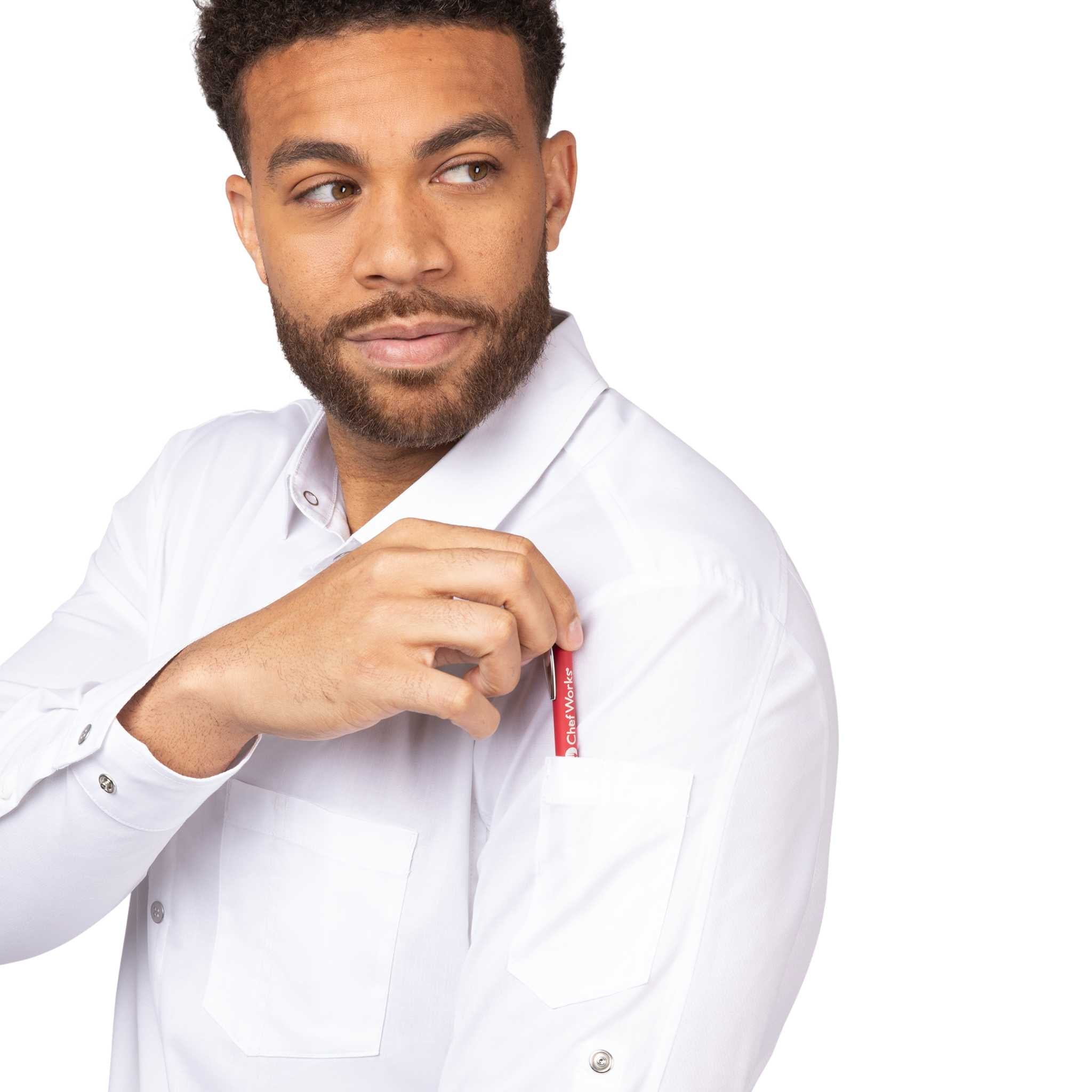 セビリア」ホワイト長袖シャツ｜飲食店ユニフォーム｜Chef Works