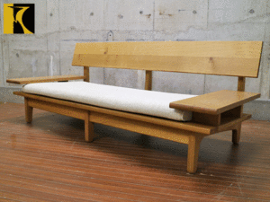 キツツキ】飛騨産業 HIDA 森のことば 3人掛けソファ ハイタイプ IDC