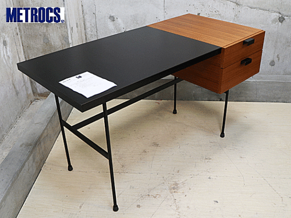 METROCS】メトロクス F031 デスク ピエール・ポラン チーク/ブラック