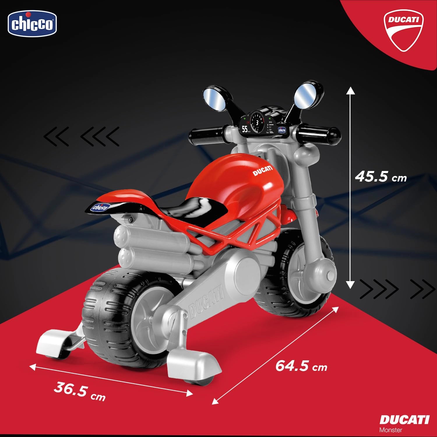 Chicco Ducati Monster Ride-On - Fun Bike Toy – Chicco India