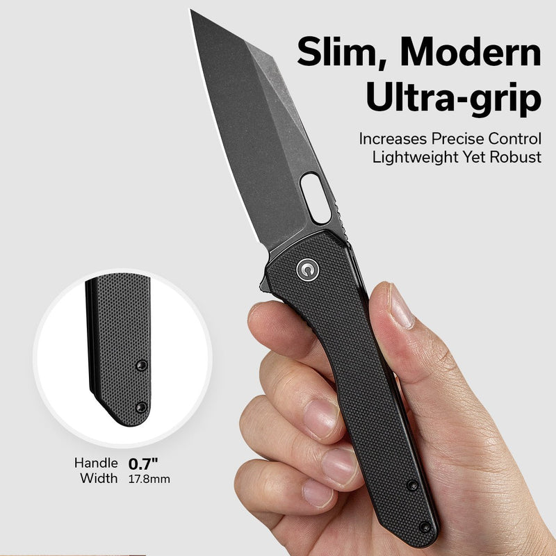CIVIVI Nugz Flipper & Thumb Hole Knife G10 Handle 14C28N