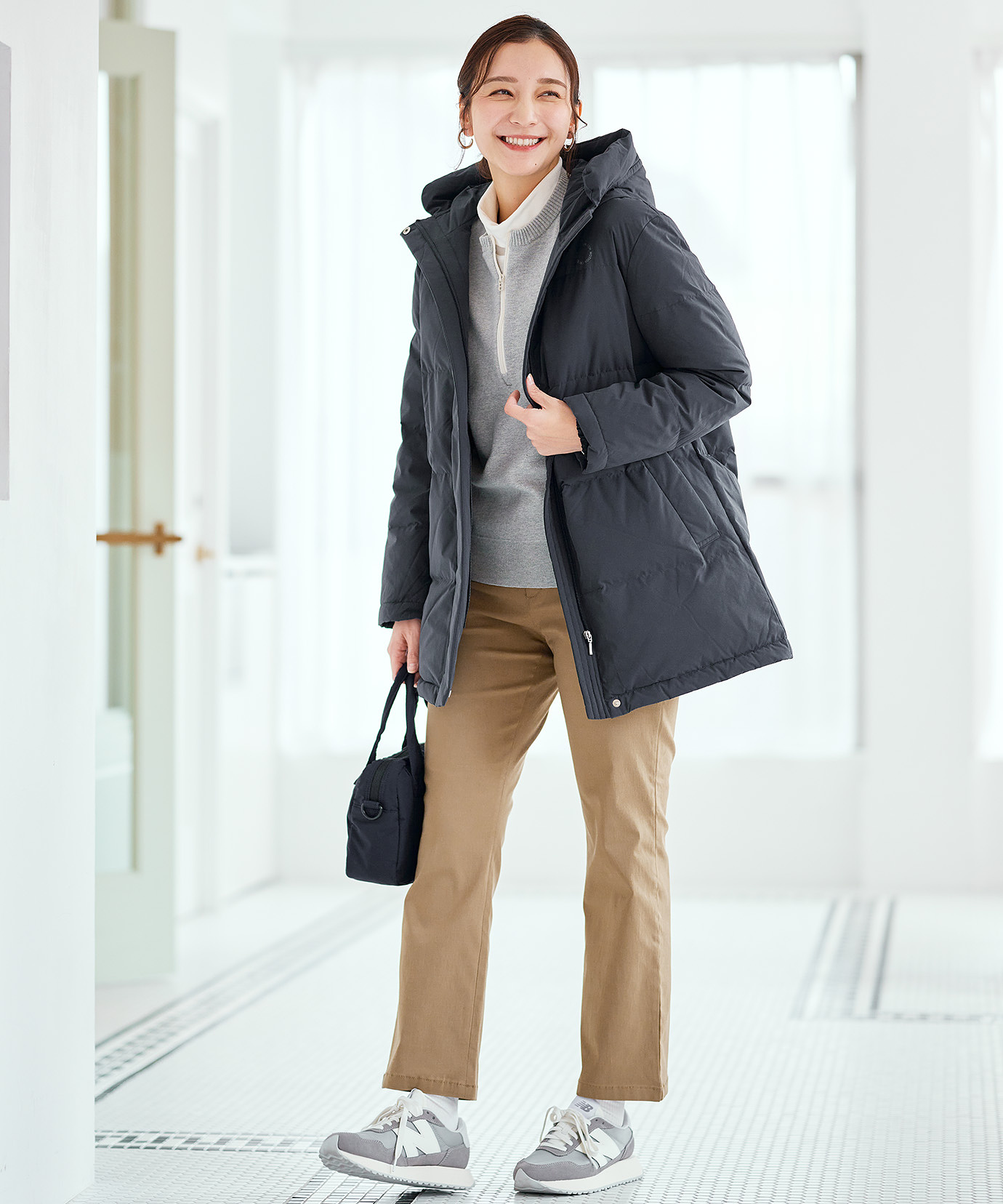 レディース ハーフジップ プルオーバー ニット通販 [2003-57303