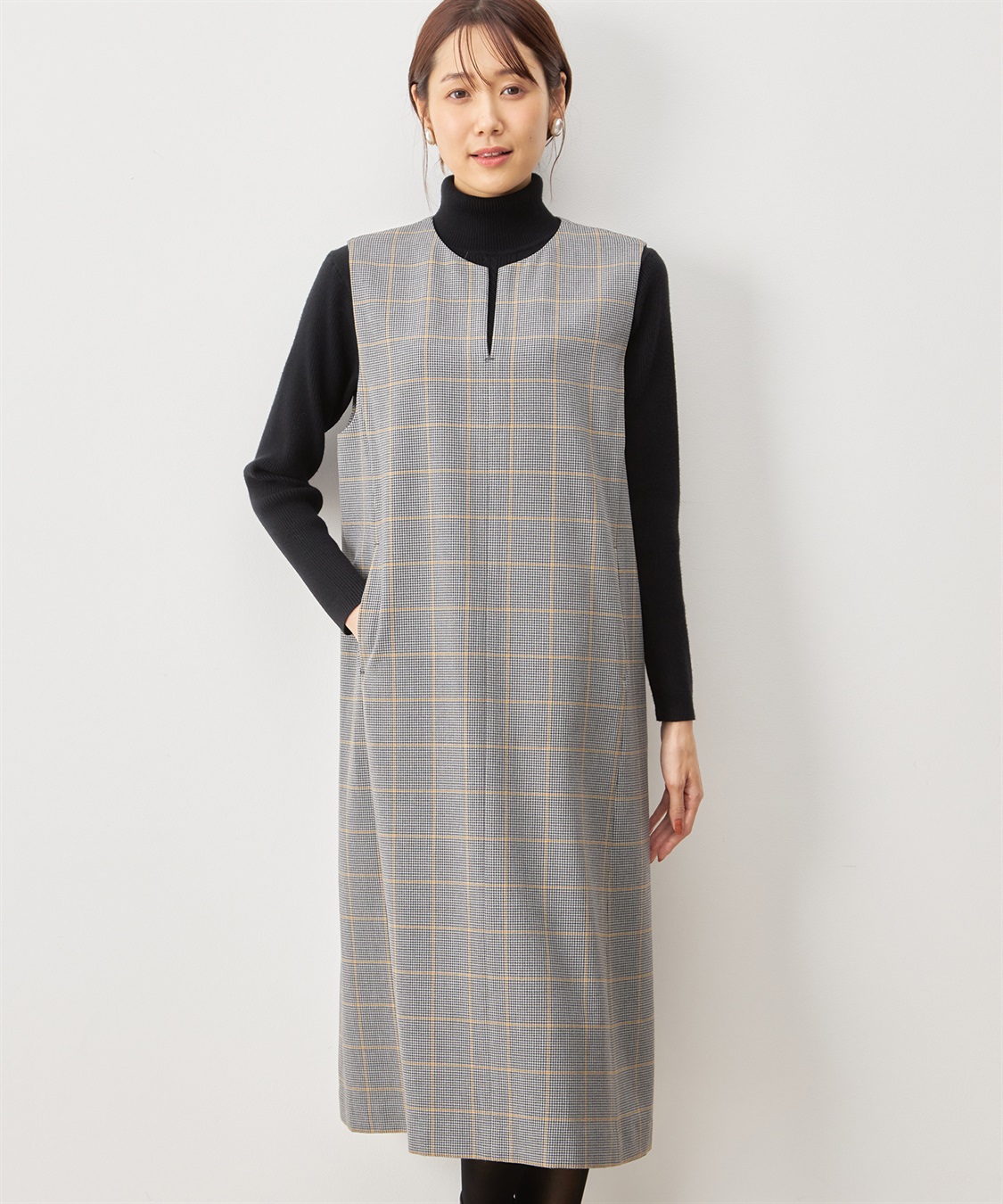 キーネックジャンパースカート Petit Honfleur｜クロスプラス公式通販