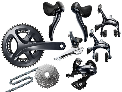 シマノ SORA（ソラ）R3000 ドロップバー用 機械式コンポセット（2x9s