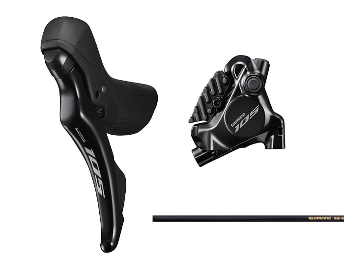 シマノ 105 Jキット ST-R7120-L 左レバー/BR-R7170-R DISCキャリパー