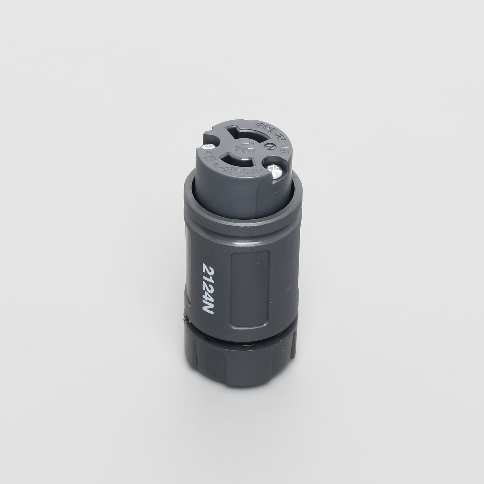 2124N 2P 15A 250V コードコネクタボディ (ナイロンカバー