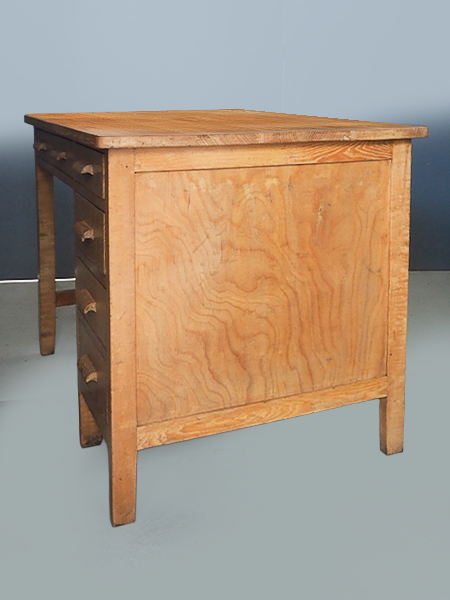 古い片袖机 山本商店購入 楢材<br>時代片袖机 | アンティーク山本商店