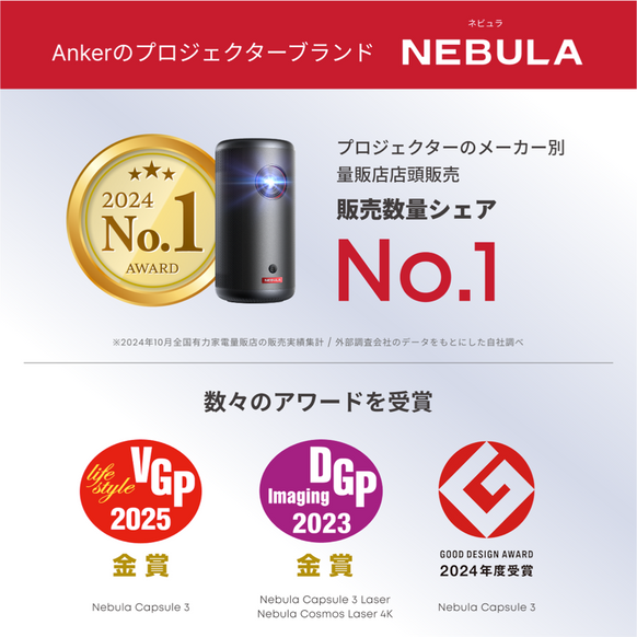Nebula Capsule 3 | モバイルプロジェクターの製品情報 | Anker Japan