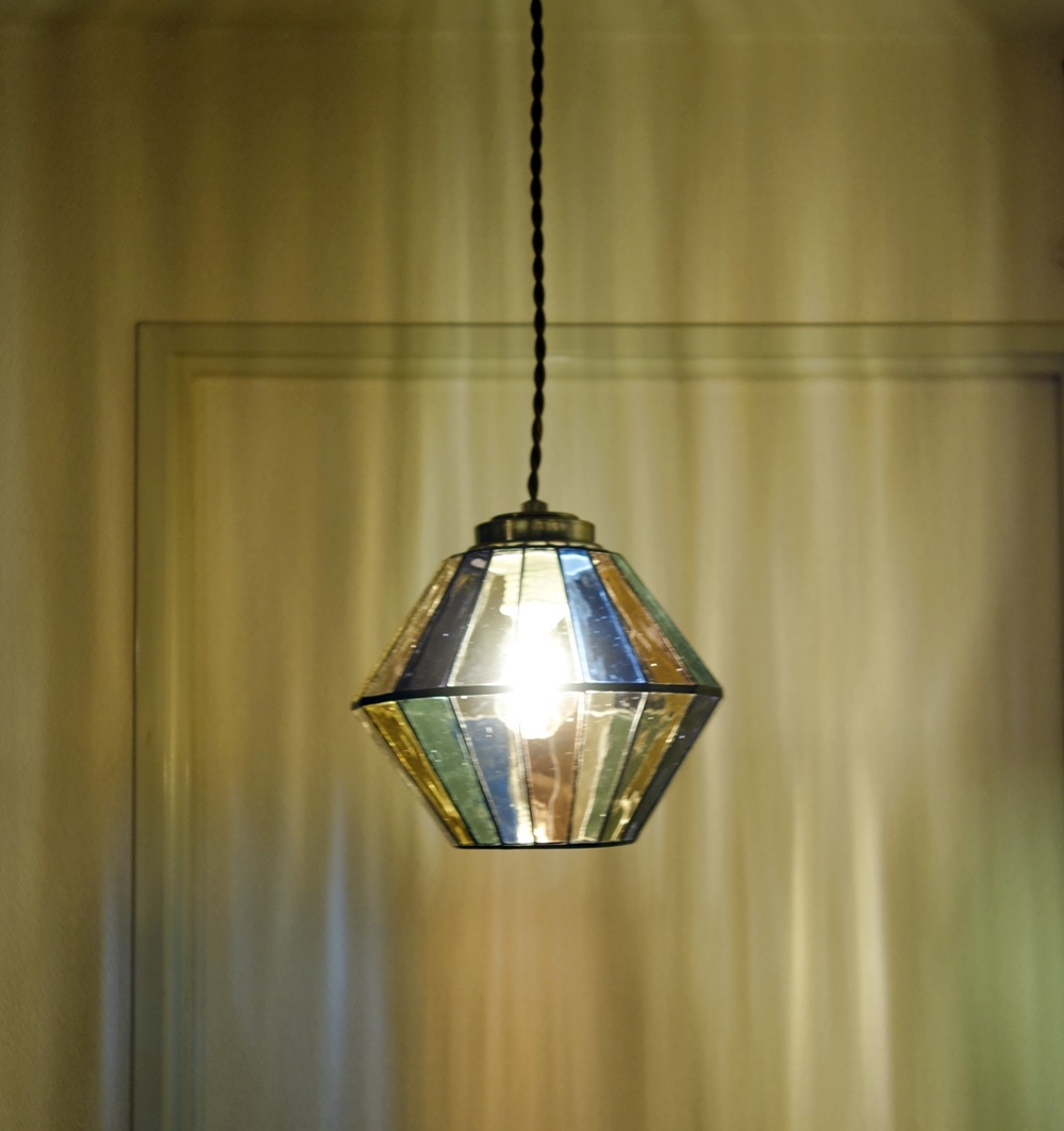 ステンドグラス ペンダントライト オーロラ 藤本幸治 アトリエ Ansan