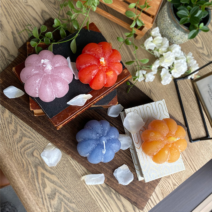 Decoパンプキンキャンドル オレンジ - 姫路市 雑貨店 PORTUS