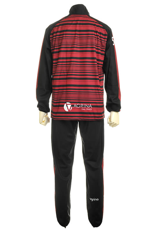 朝霞高校サッカー部 サッカー・フットサル レッドのジャージ作成事例