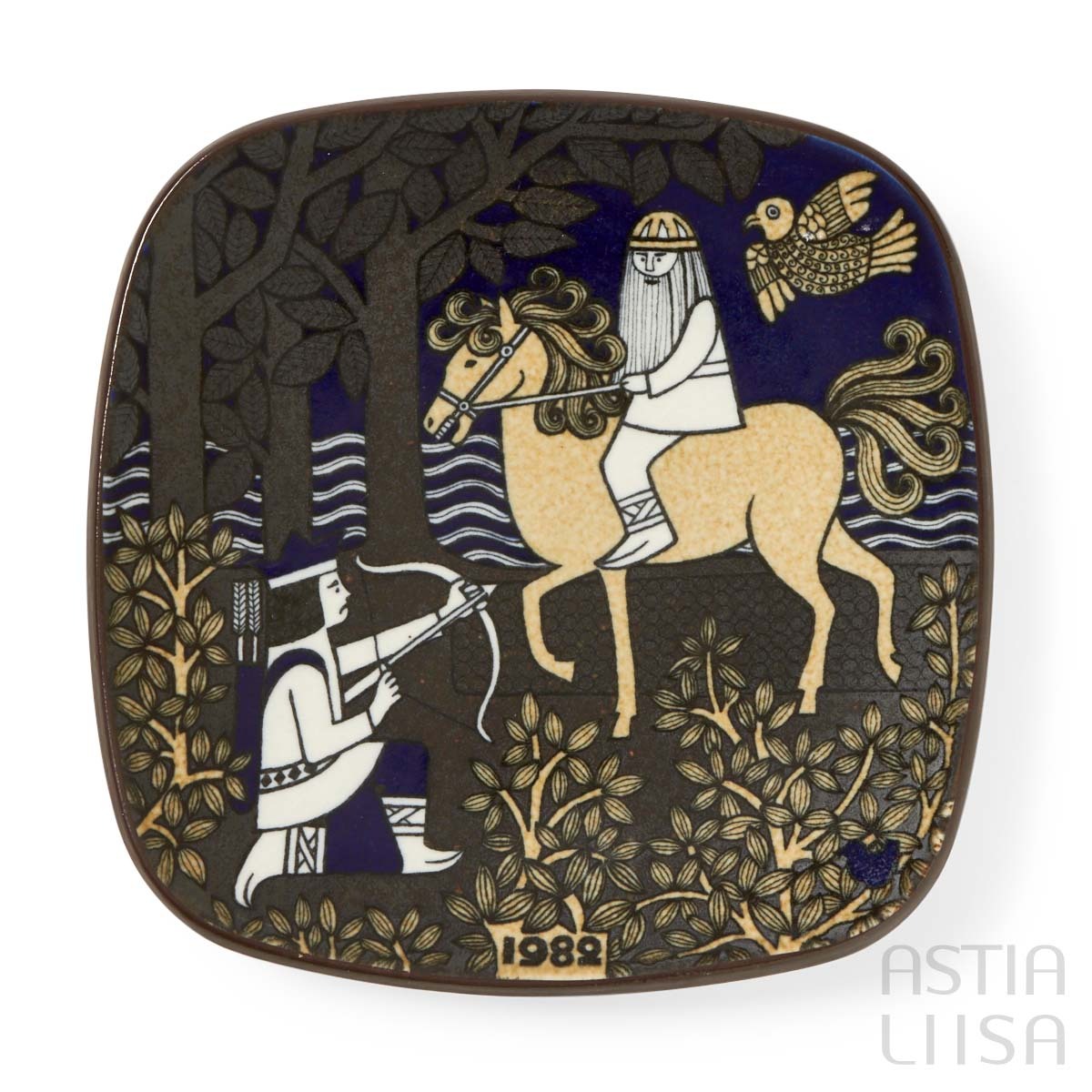 Arabia Kalevala 1982 イヤープレート, ヴィンテージ | Astialiisa Online